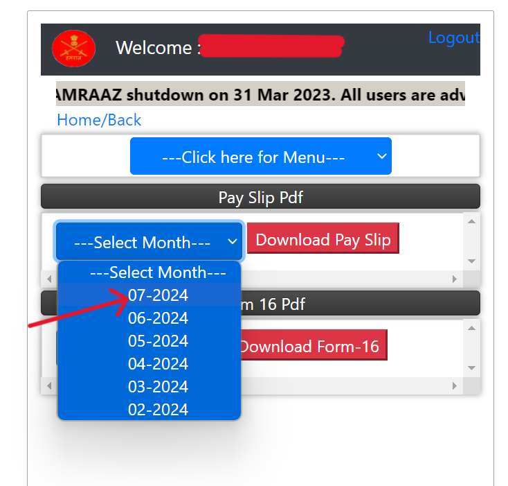 Hamraaz Payslip download Jul 24