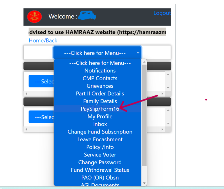 Hamraaz Web Portal Form 16